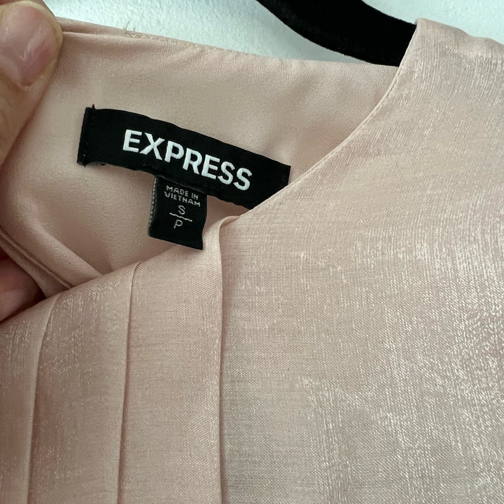 Express Soft Pink Ruffle Blouse - Picture 2 of 4